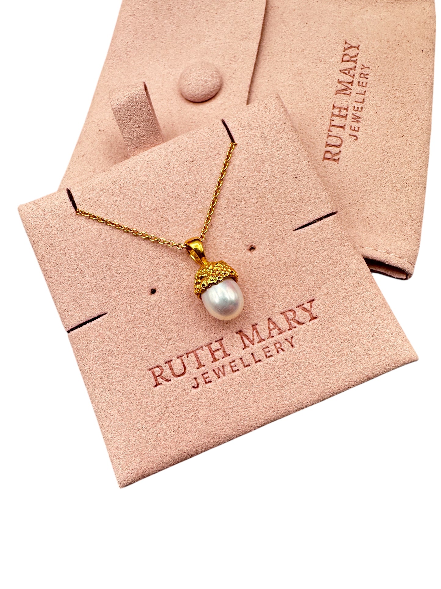 Pearl Acorn Necklace