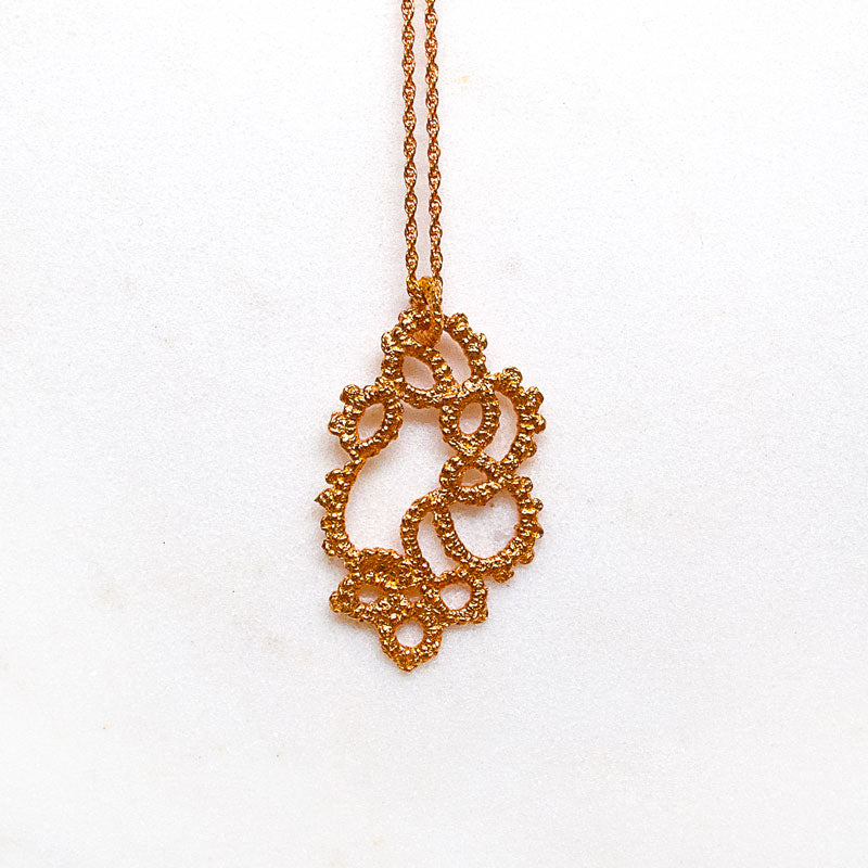 rose gold lace necklace