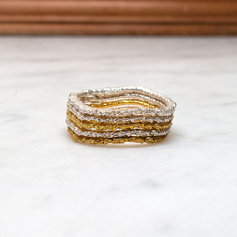 The Stitch-Stack Ring Set (set of three)