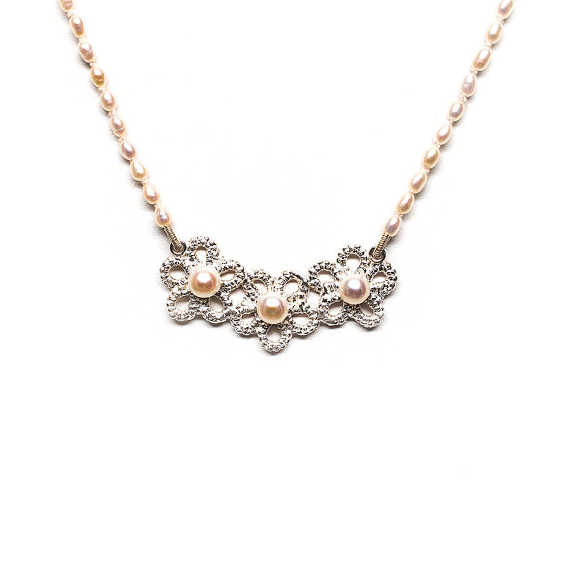 Forget-Me-Not Pearl Garland Necklace
