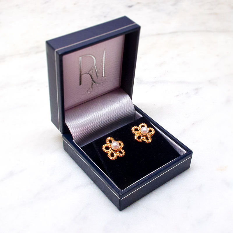 lace wedding anniversary pearl earrings
