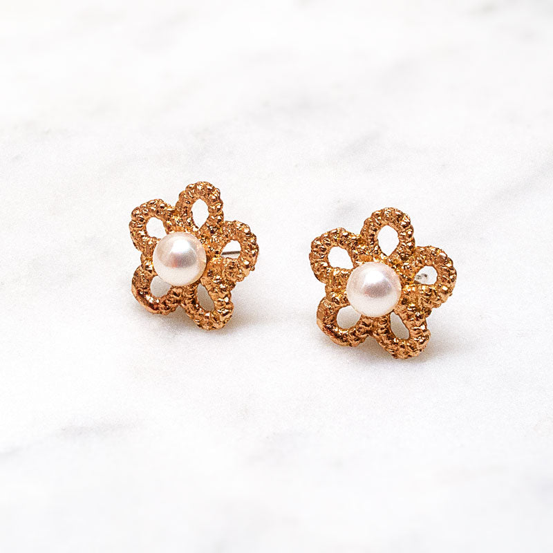 rose gold bridal earrings