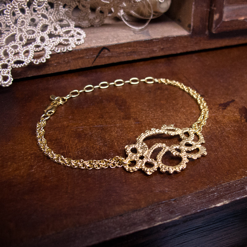 gold lace bracelet